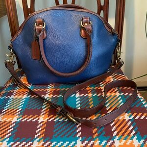 Coach Roswell *condition Issues* Marine Blue Satchel 4228 Costa Rica Leather